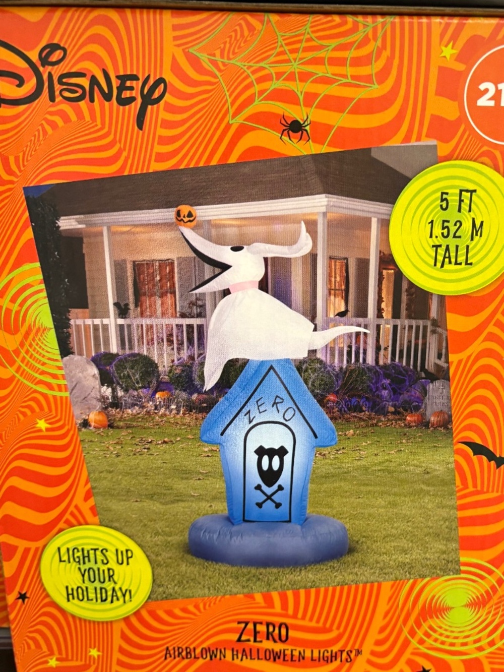 NEW Disney Zero Nightmare Before Christmas Halloween Airblown Inflatable 5ft